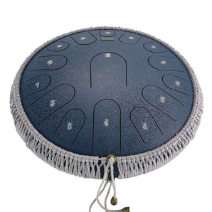AS TEMAN Steel Tongue Drum | 14 Inch 15 Notes Tank Drum for Yoga & Meditation with gift set | Personalized Lettering - AS TEMAN