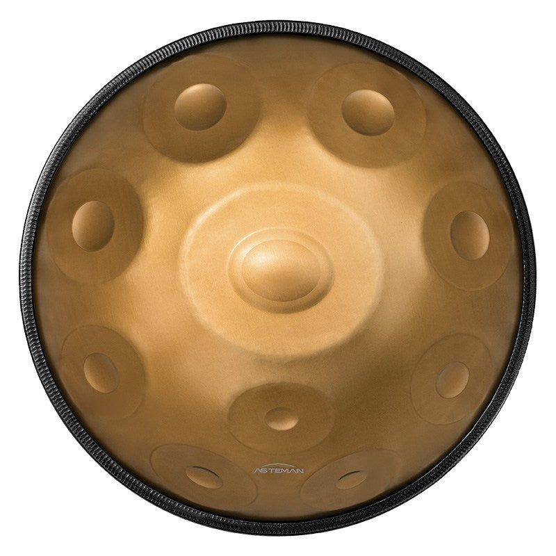 AS TEMAN Handpan Pure Golden 10 Notes D Minor Scale Hangdrum with gift set