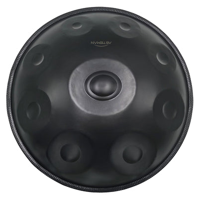AS TEMAN Handpan Pure Black 9 Notes D Minor Scale Handpan drum con juego de regalo