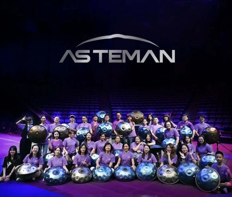 A group photo of AS TEMAN Handpan students