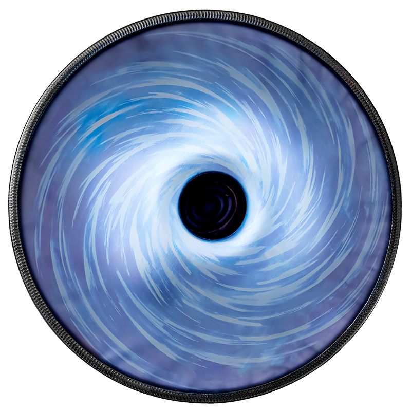 AS TEMAN Handpan Black-Hole 10 Notes D Minor Scale Blue hangdrum with gift set - AS TEMAN
