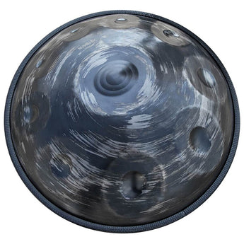 AS TEMAN Handpan Black Tortoise 10 Notes D Minor Scale Dark Grey hangdrum with gift set - AS TEMAN