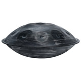 AS TEMAN Handpan Black Tortoise 10 Notes D Minor Scale Dark Grey hangdrum with gift set - AS TEMAN