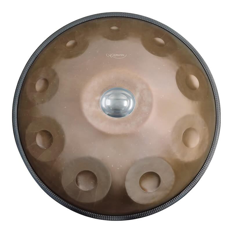 AS TEMAN Handpan Candle Dragon 10 Notes D Minor Scale Brown hangdrum with gift set - AS TEMAN