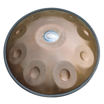 AS TEMAN Handpan Candle Dragon 10 Notes D Minor Scale Brown hangdrum with gift set - AS TEMAN