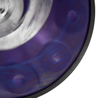 AS TEMAN Handpan Comet 10 Notes D Minor Scale Blue Purple hangdrum with gift set - AS TEMAN