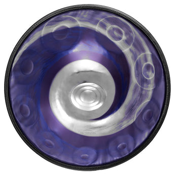 AS TEMAN Handpan Comet 10 Notes D Minor Scale Blue Purple hangdrum with gift set - AS TEMAN