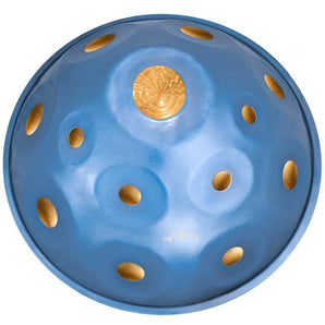 AS TEMAN Handpan NJ Star 13 Notes D Minor Scale Blue hangdrum with gift set - AS TEMAN