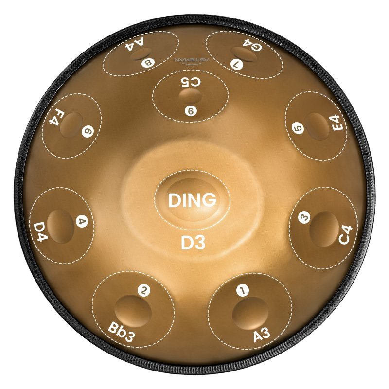 Handpan 10 Notes - The Most Commonly Used Model- AS TEMAN Pristine 010