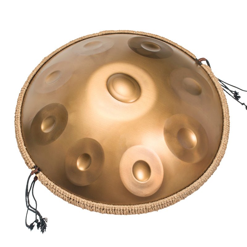 AS TEMAN Handpan Pure Gold 9 Notes | CUSTOM SCALE | Hangdrum with gift set - AS TEMAN