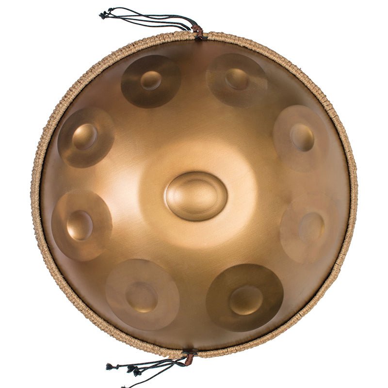 AS TEMAN Handpan Pure Gold 9 Notes | CUSTOM SCALE | Hangdrum with gift set - AS TEMAN