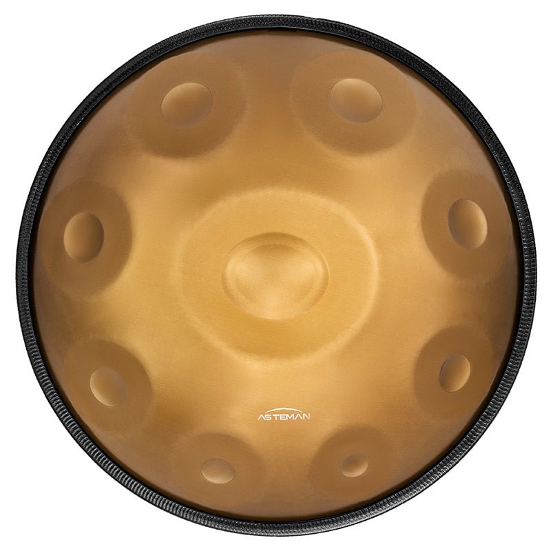 AS TEMAN Handpan Pure Gold 9 Notes D Minor Scale Hangdrum with gift set - AS TEMAN