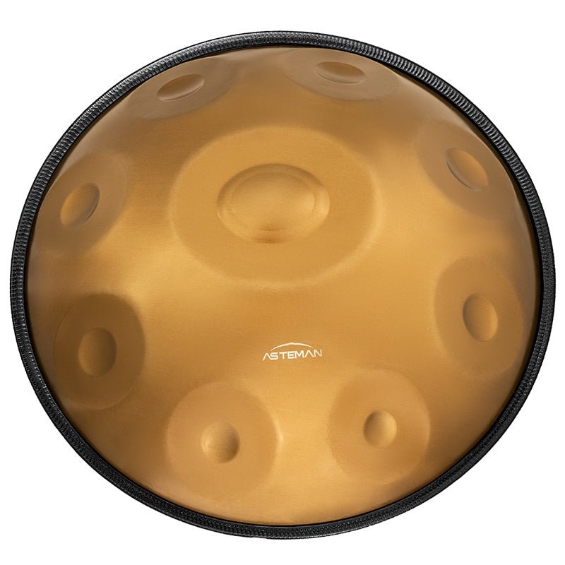 AS TEMAN Handpan Pure Gold 9 Notes D Minor Scale Hangdrum with gift set - AS TEMAN