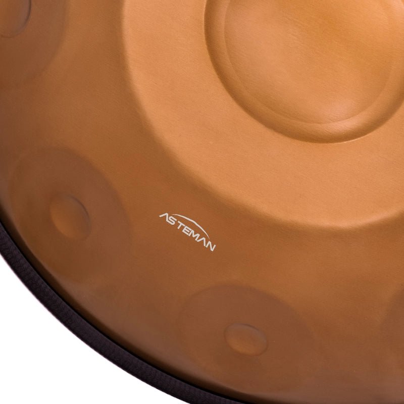 AS TEMAN Handpan Pure Gold 9 Notes F2 Low Pygmy Scale Hangdrum with gift set - AS TEMAN