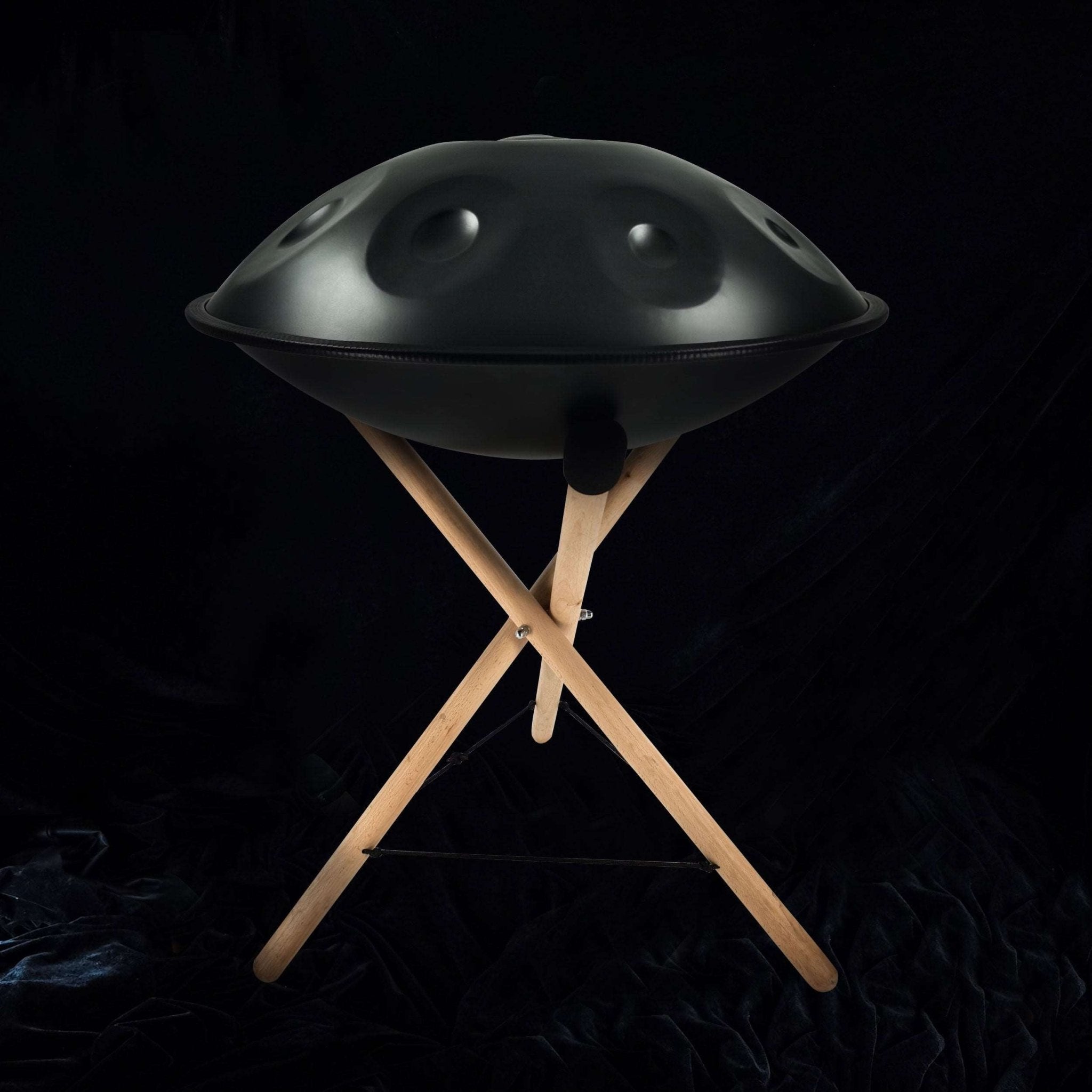 AS TEMAN | Handpan Stand Wooden Handpan Stand | Handpan support tripod wood color - AS TEMAN