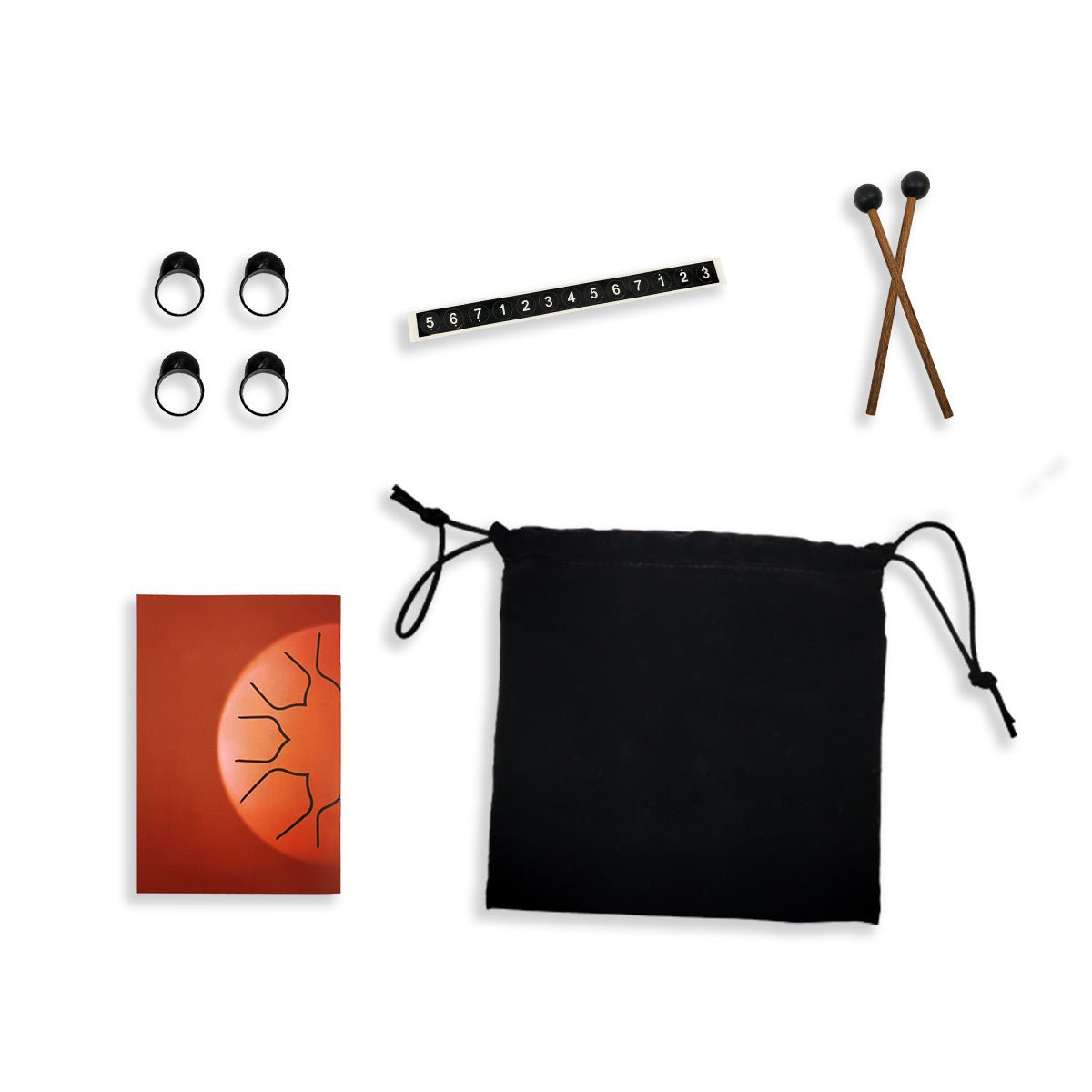 AS TEMAN Steel Tongue Drum | Starry Sky Series 6'' Tank Drum for Yoga & Meditation with gift set - AS TEMAN