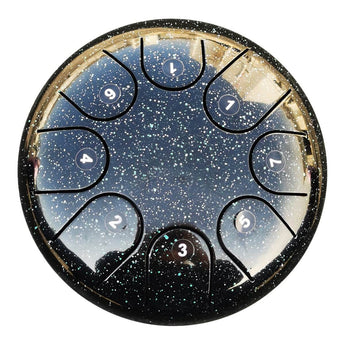 AS TEMAN Steel Tongue Drum | Starry Sky Series 6'' Tank Drum for Yoga & Meditation with gift set - AS TEMAN