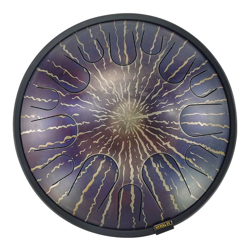 AS TEMAN Steel Tongue Drum | Stars Universe Series Tank Drum for Yoga & Meditation with gift set | 14 Inch 14 Notes Purple - AS TEMAN