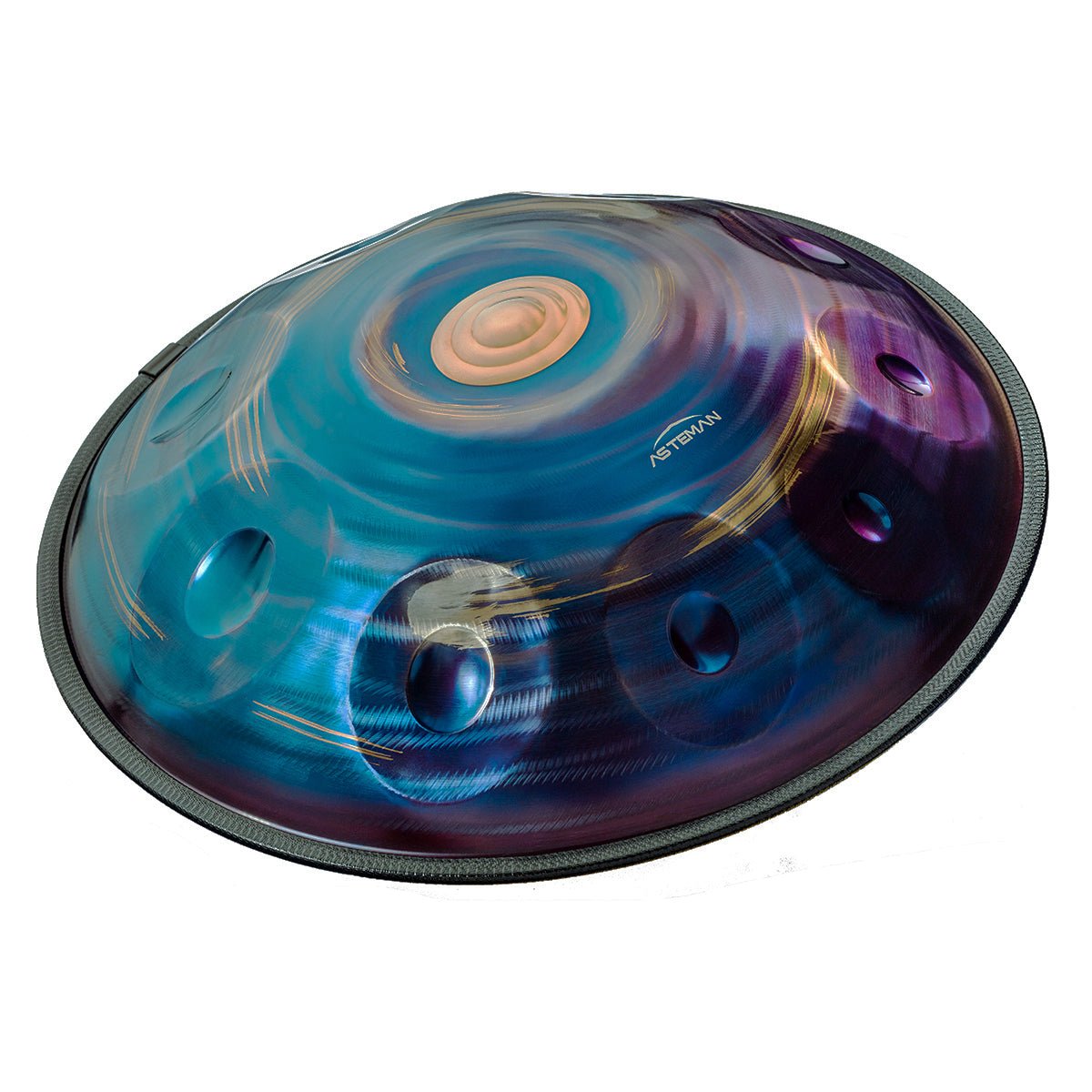 <font color="#B0171F">New </font> AS TEMAN Handpan Meteor 10 Notes D Minor Scale Blue Purple hangdrum with gift set - AS TEMAN