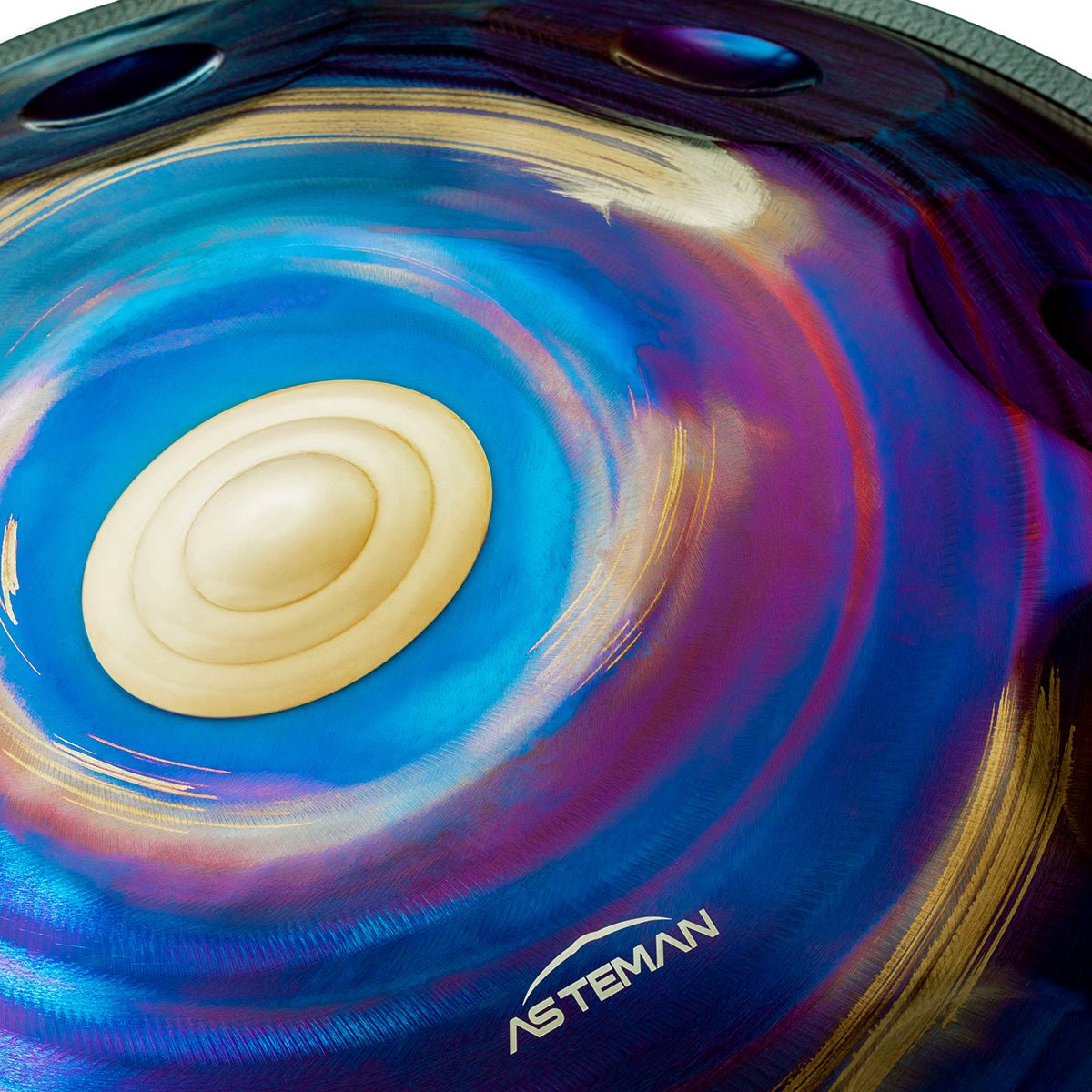 <font color="#B0171F">New </font> AS TEMAN Handpan Meteor 10 Notes D Minor Scale Blue Purple hangdrum with gift set - AS TEMAN