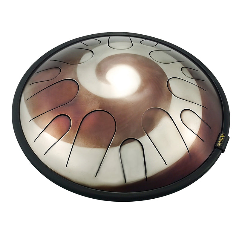AS TEMAN Steel Tongue Drum | Comet Universe Series Tank Drum for Yoga & Meditation with gift set | 14 Inch 14 Notes Brown
